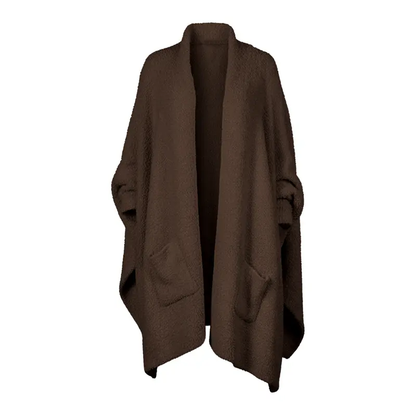 🔥Women's Sherpa Wearable Blanket Poncho - One Size (100% Cotton)