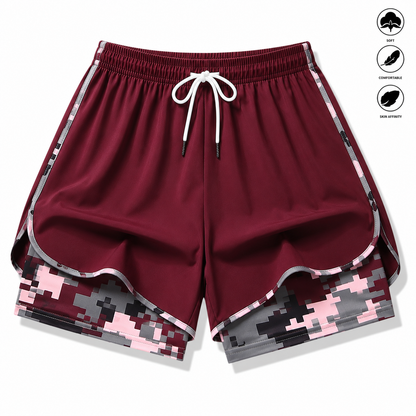 Women's 2-in-1 Athletic Shorts with Built-in Liner