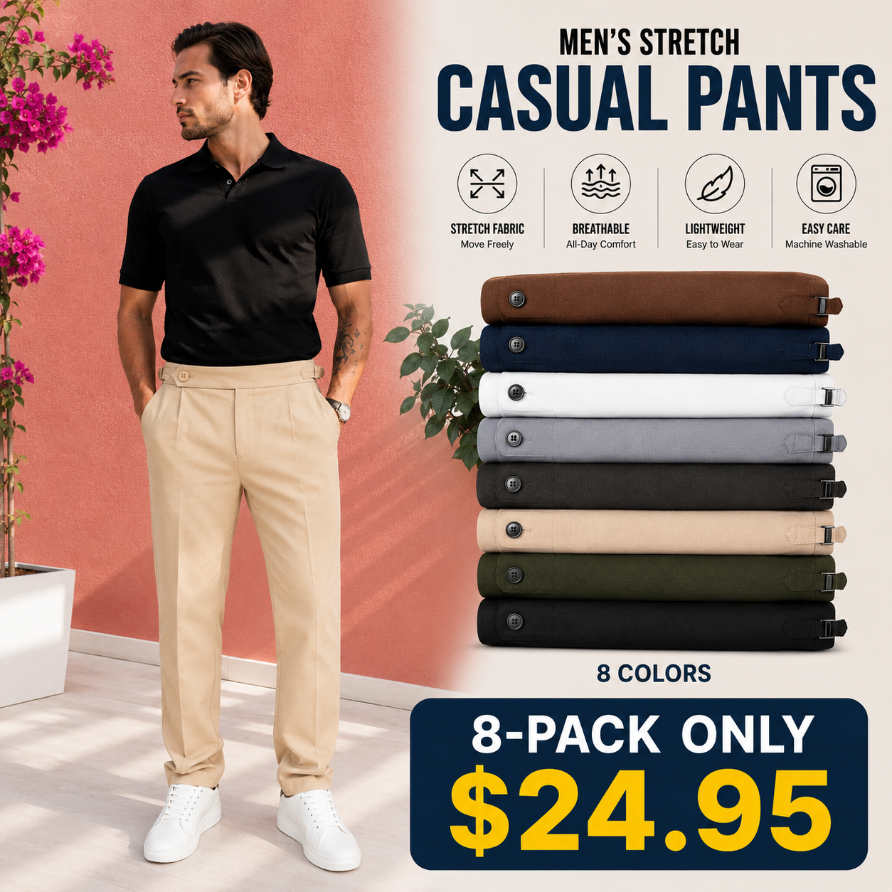 Men's Stretch Casual Pants