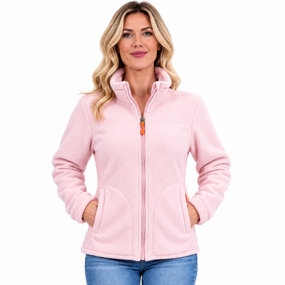 Double-Layer Fleece Full-Zip Jacket-100% Cotton