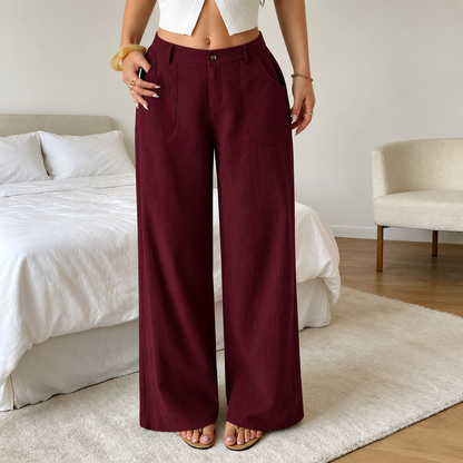 ⚡Women's Summer Classical Cotton-Linen Lightweight Palazzo Pants