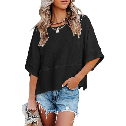 ❤️DEALS FOR YOU-Women's Summer Casual Crewneck Batwing Half Sleeve T-Shirts