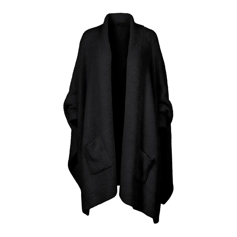 🔥Women's Sherpa Wearable Blanket Poncho - One Size (100% Cotton)