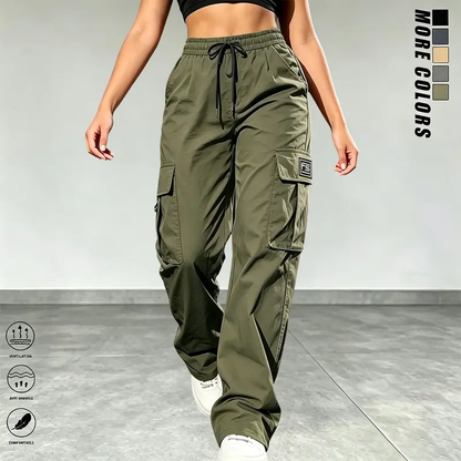Women’s Casual Elastic Waist Cargo Pants