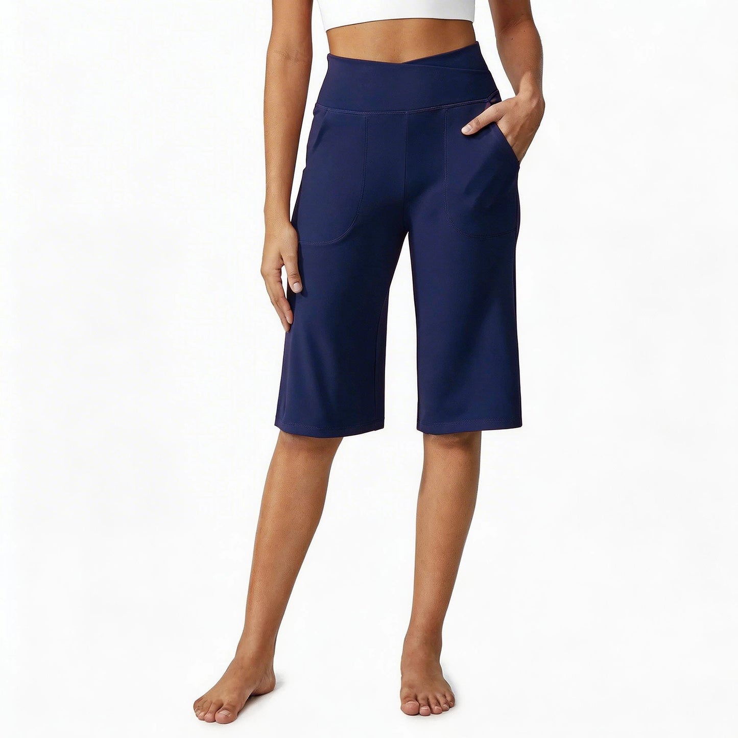 Loose High-Waist Casual Cropped Yoga Pants(🌞Summer New Arrivals)