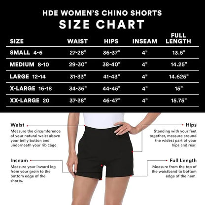 🔥16-PACK Today Only $26.9🔥Women's High Waisted Chino Shorts - 4