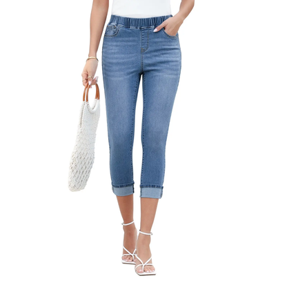 ❤️DEALS FOR YOU-Women's High-Waisted Pull-On Slim Fit Jeans