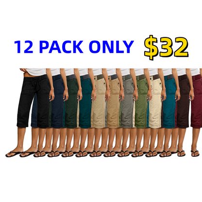 High-waisted straight-leg cropped trousers with drawstring and button details