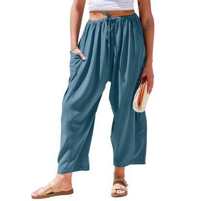 ✨Women's Linen Blend Wide Leg Pants with Pockets