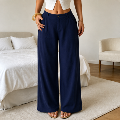 ⚡Women's Summer Classical Cotton-Linen Lightweight Palazzo Pants