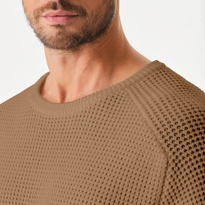 🔥 BESTSELLER | Men's Waffle Knit Crewneck Sweater