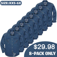 Washed Dark Indigo 8PK