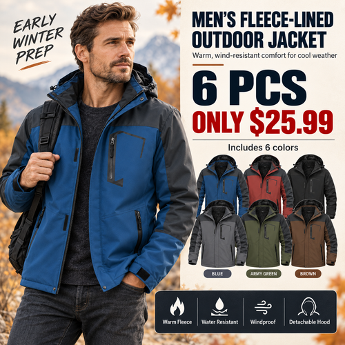 🔥 BESTSELLER | Men's Fleece-Lined Outdoor Jacket