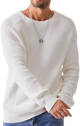 🔥 BESTSELLER | Men's Waffle Knit Crewneck Sweater